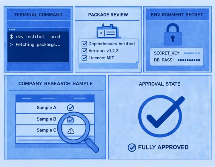 Terminal installation and credential review